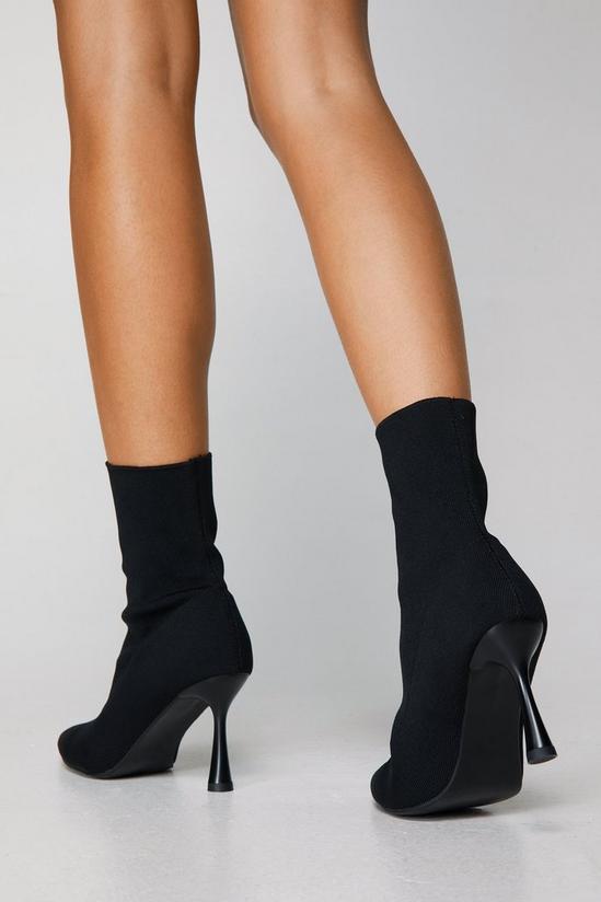 NastyGal Knitted Pointed Toe Ankle Sock Boots 4