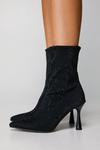 NastyGal Embellished Pointed Toe Ankle Sock Boots thumbnail 2