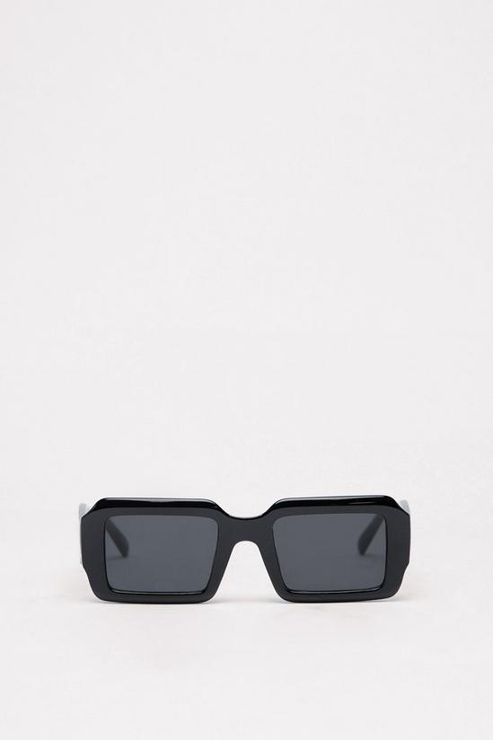 NastyGal Square Oversized Geometric Detail Sunglasses 3