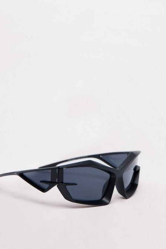 NastyGal Abstract Geometric Oversized Sunglasses 4