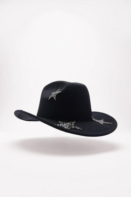 NastyGal Star Embellished Detail Cowboy Hat 3
