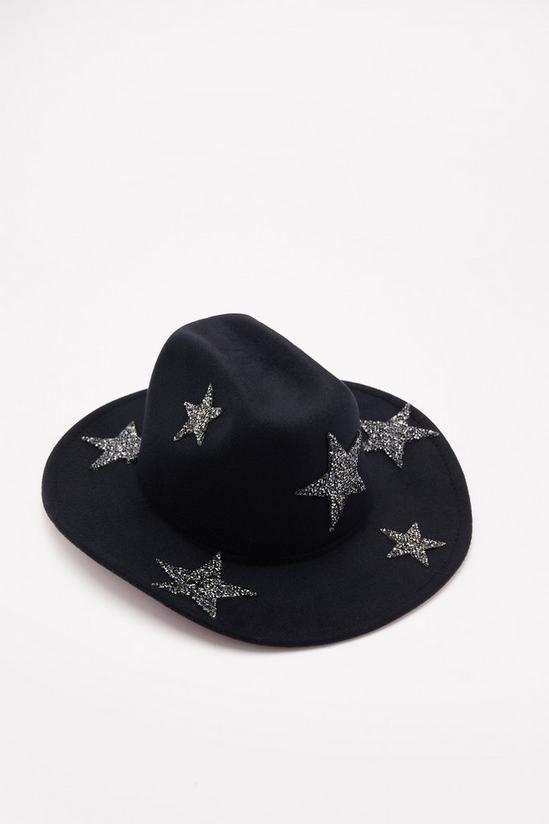 NastyGal Star Embellished Detail Cowboy Hat 4