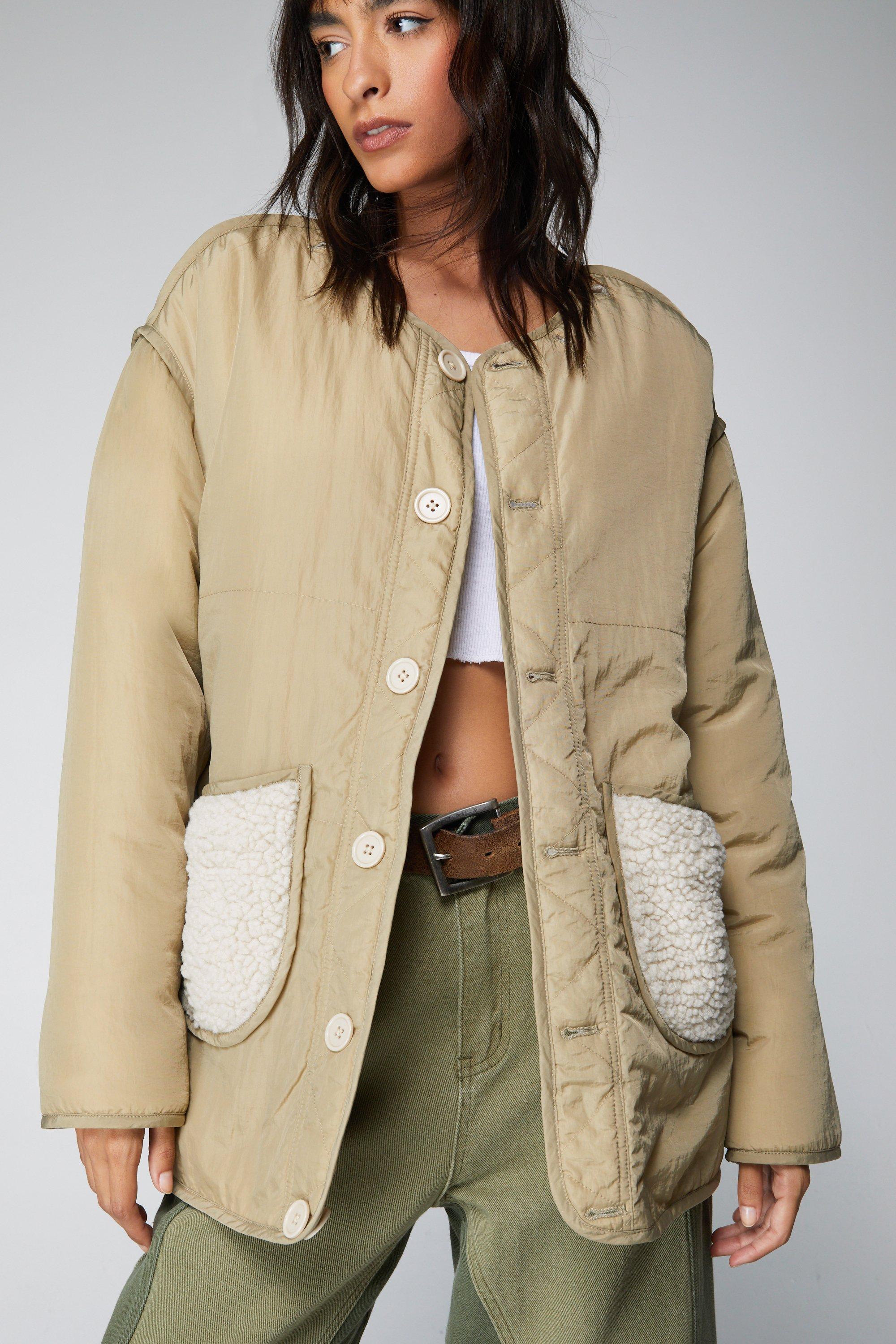 Sherpa lined hot sale wrap jacket