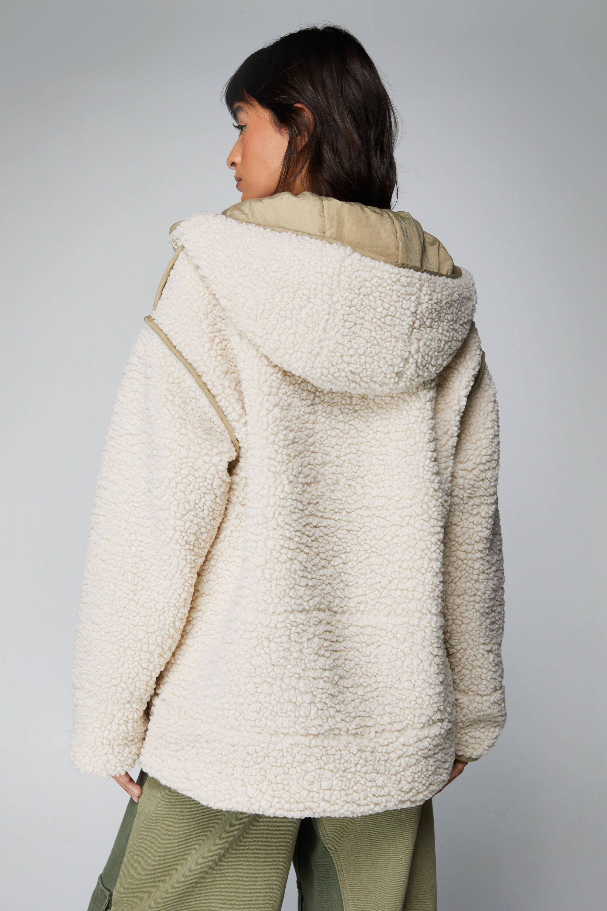 Oversized on sale sherpa coat