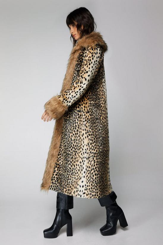 NastyGal Premium Leopard Faux Fur Penny Lane Coat 3