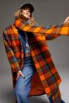 NastyGal Premium Wool Blend Check Scarf Coat thumbnail 2