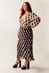 NastyGal Plus Size Polka Dot Print Pleated Maxi Dress thumbnail 3