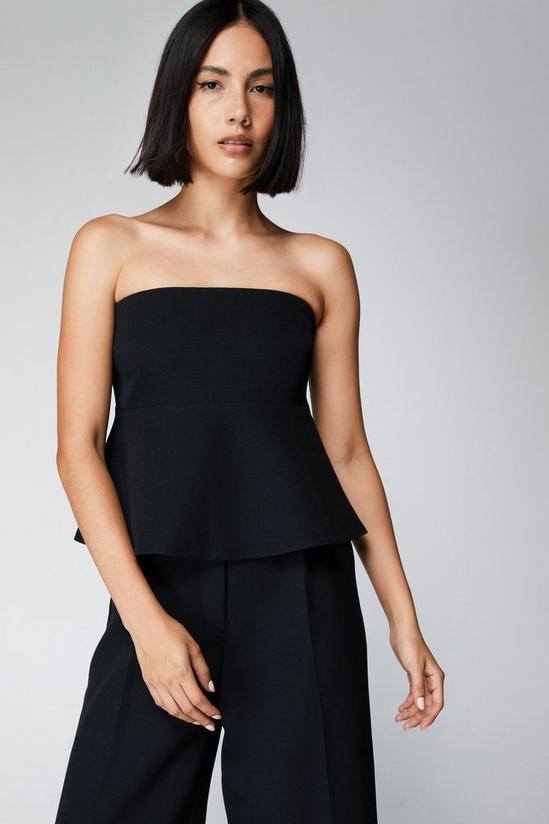 NastyGal Premium Tailored Bandeau Peplum Top 3