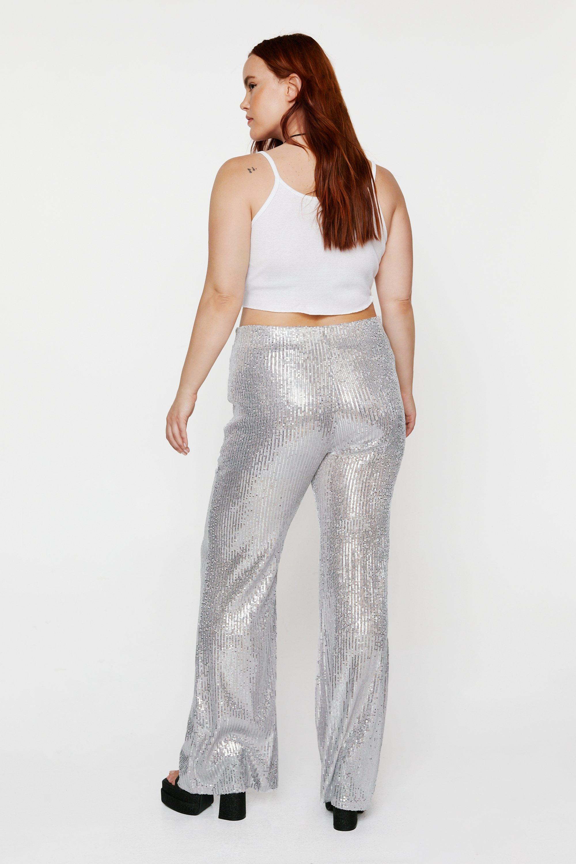 Plus size sequin pant set sale