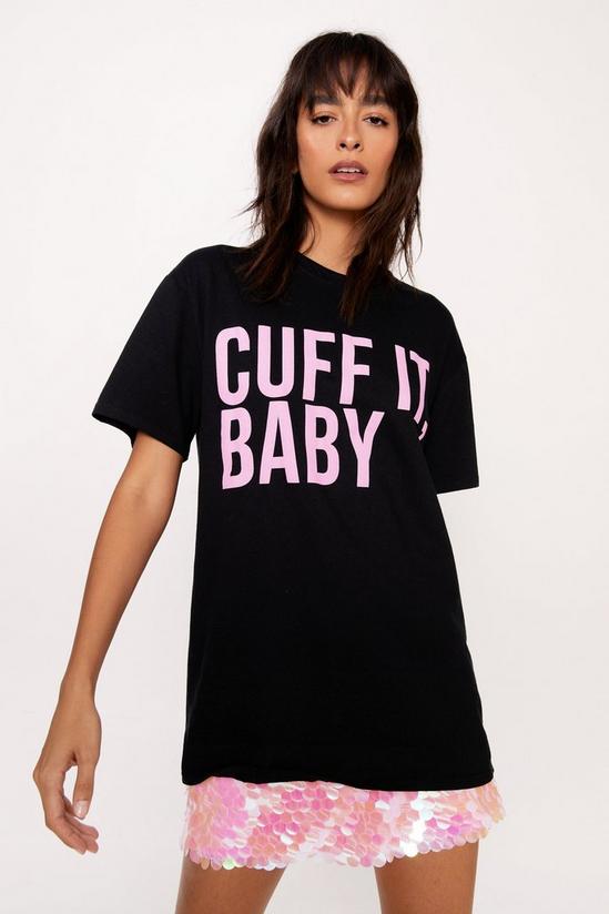 NastyGal Cuff It Oversized Slogan Graphic T-shirt 3