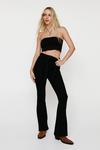 NastyGal Seam Pintuck Belted Flare Jeans thumbnail 3