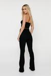 NastyGal Seam Pintuck Belted Flare Jeans thumbnail 4