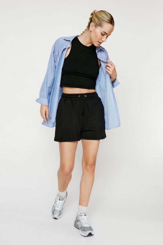 NastyGal Racer Top and Sweat Shorts Co-ord Set 3