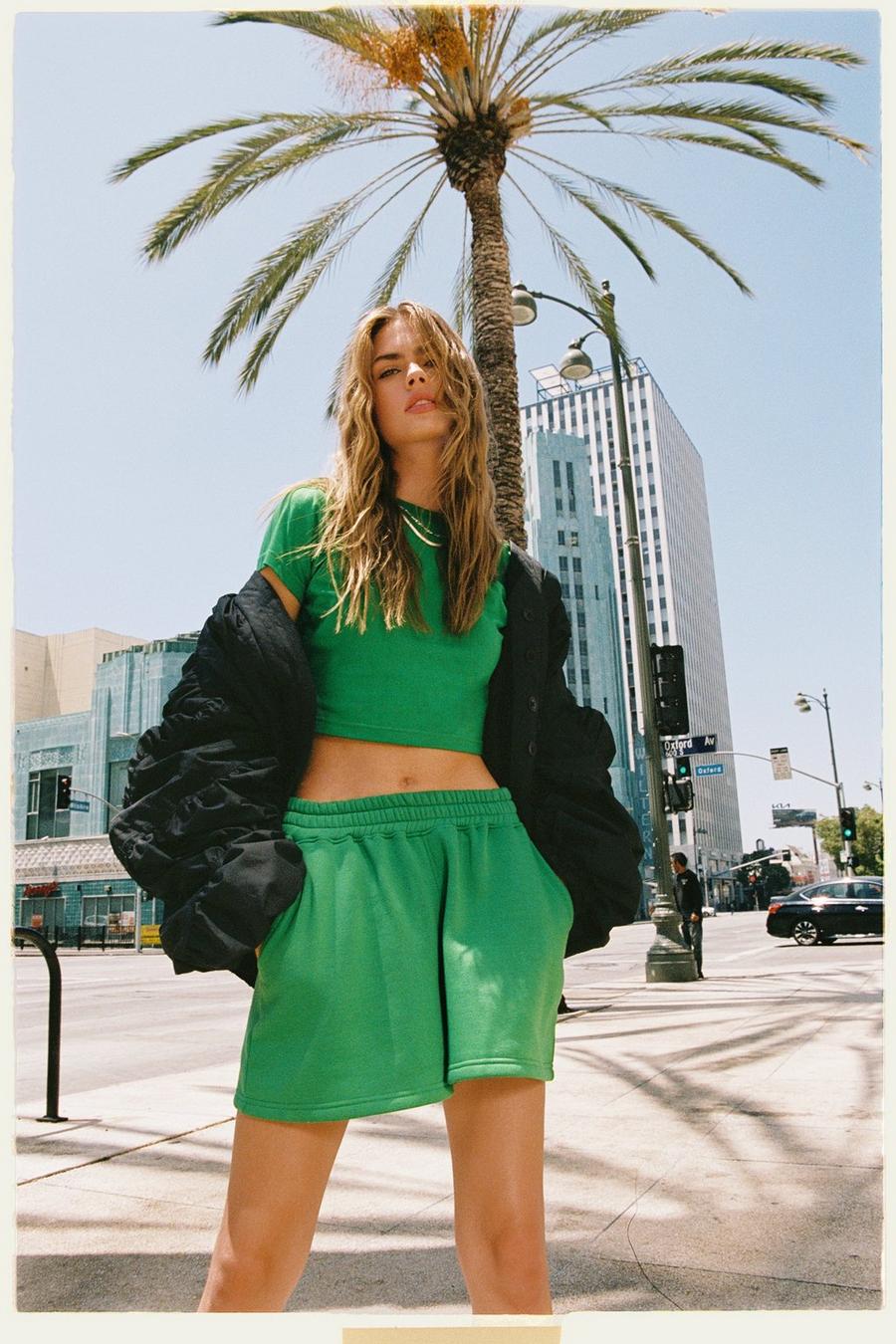 Bottle green Baby T-shirt and Shorts Co-ord Set