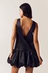 NastyGal Low Plunge Puffball Hem Structured Dress thumbnail 4
