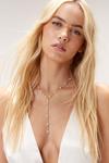 NastyGal Pearl Y Chain Necklace thumbnail 1