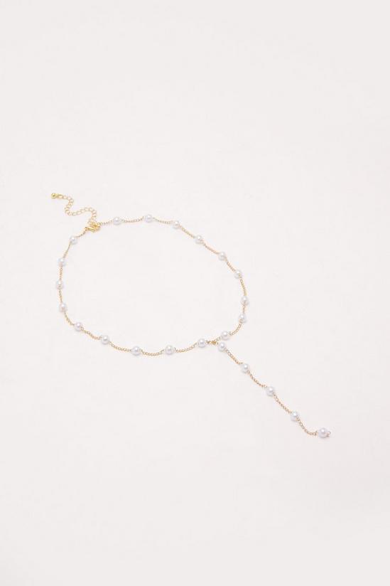 NastyGal Pearl Y Chain Necklace 3