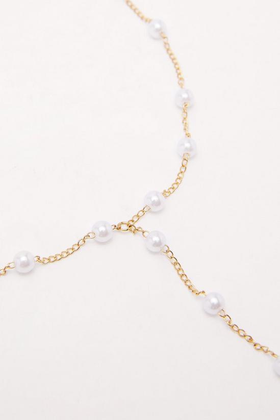NastyGal Pearl Y Chain Necklace 4