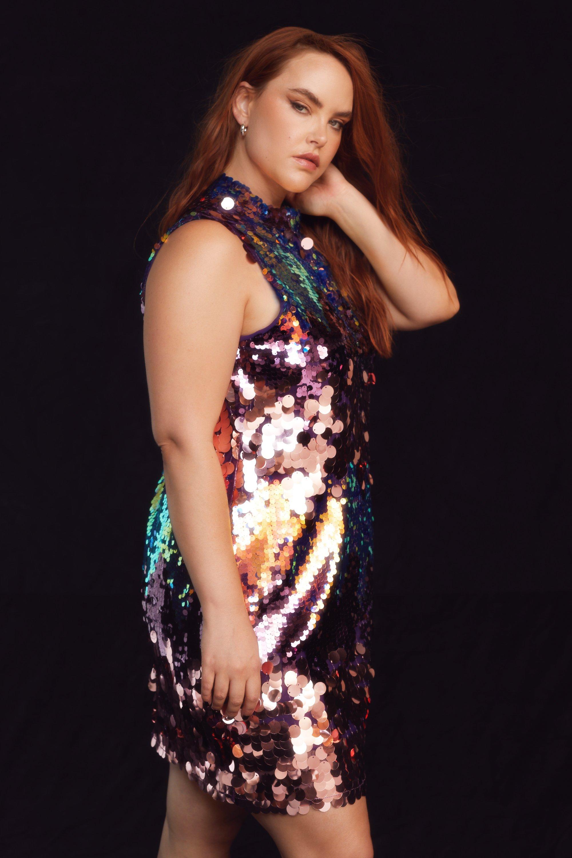 Boohoo curve sequin clearance dress