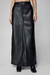 NastyGal Faux Leather Bonded Tailored Maxi Skirt thumbnail 2