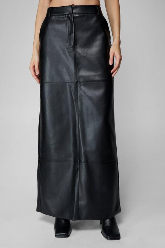 NastyGal Faux Leather Bonded Tailored Maxi Skirt 2