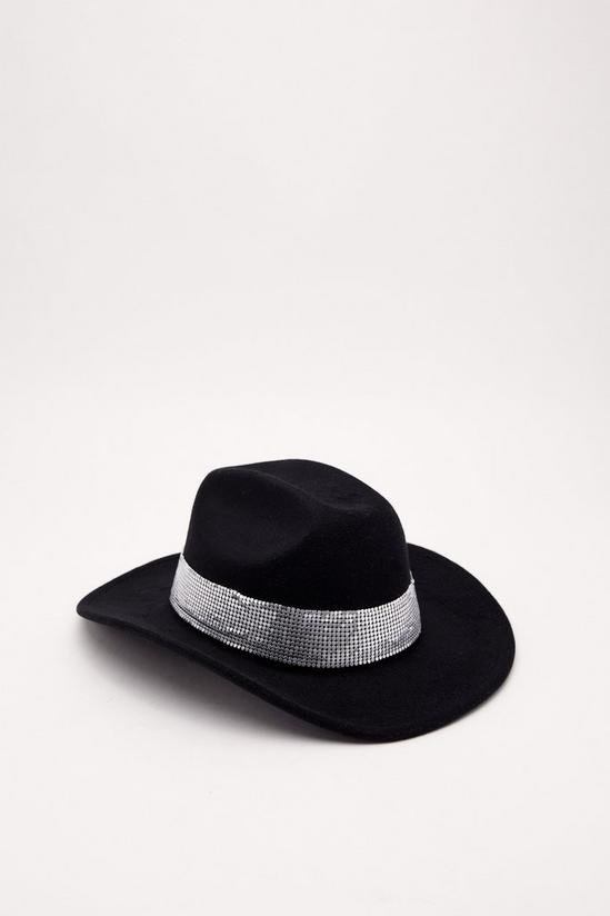 NastyGal Chainmail Trim Cowboy Hat 3