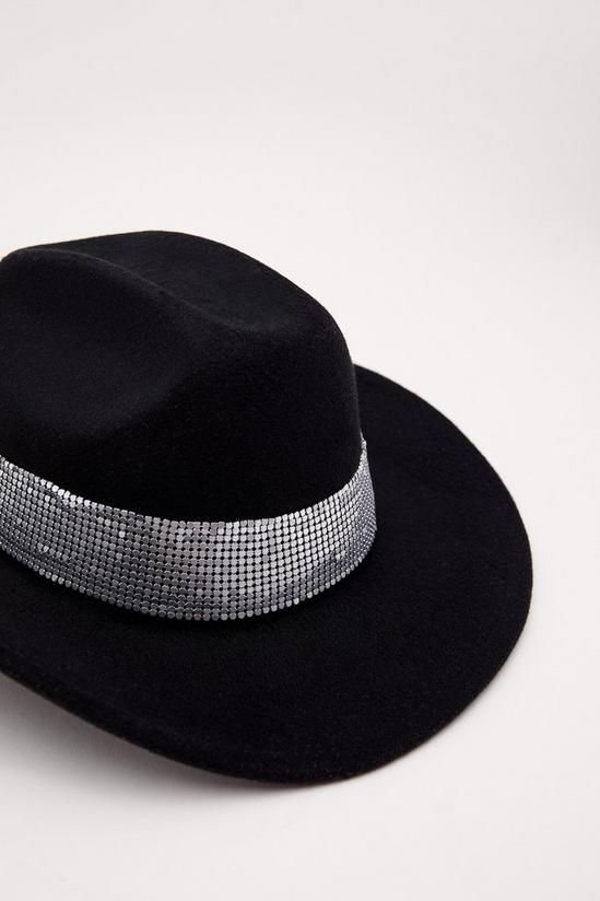 NastyGal Chainmail Trim Cowboy Hat 4