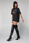 NastyGal Patent Pointed Toe Thigh High Boots thumbnail 2