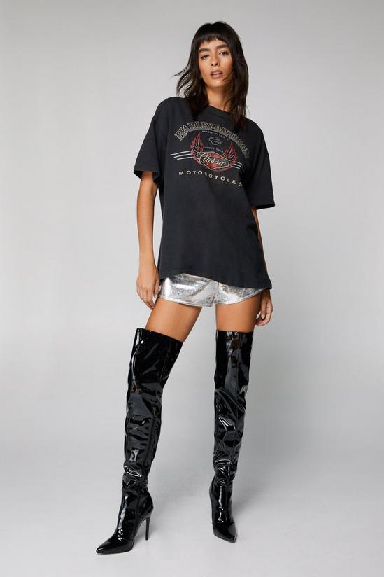 NastyGal Patent Pointed Toe Thigh High Boots 3