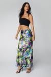 NastyGal Blurred Floral Satin Maxi Skirt thumbnail 3