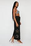 NastyGal Premium Embellished Star Cut Out Maxi Skirt thumbnail 1