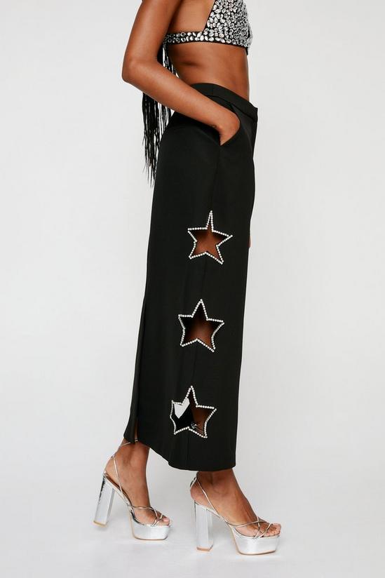 NastyGal Premium Embellished Star Cut Out Maxi Skirt 2