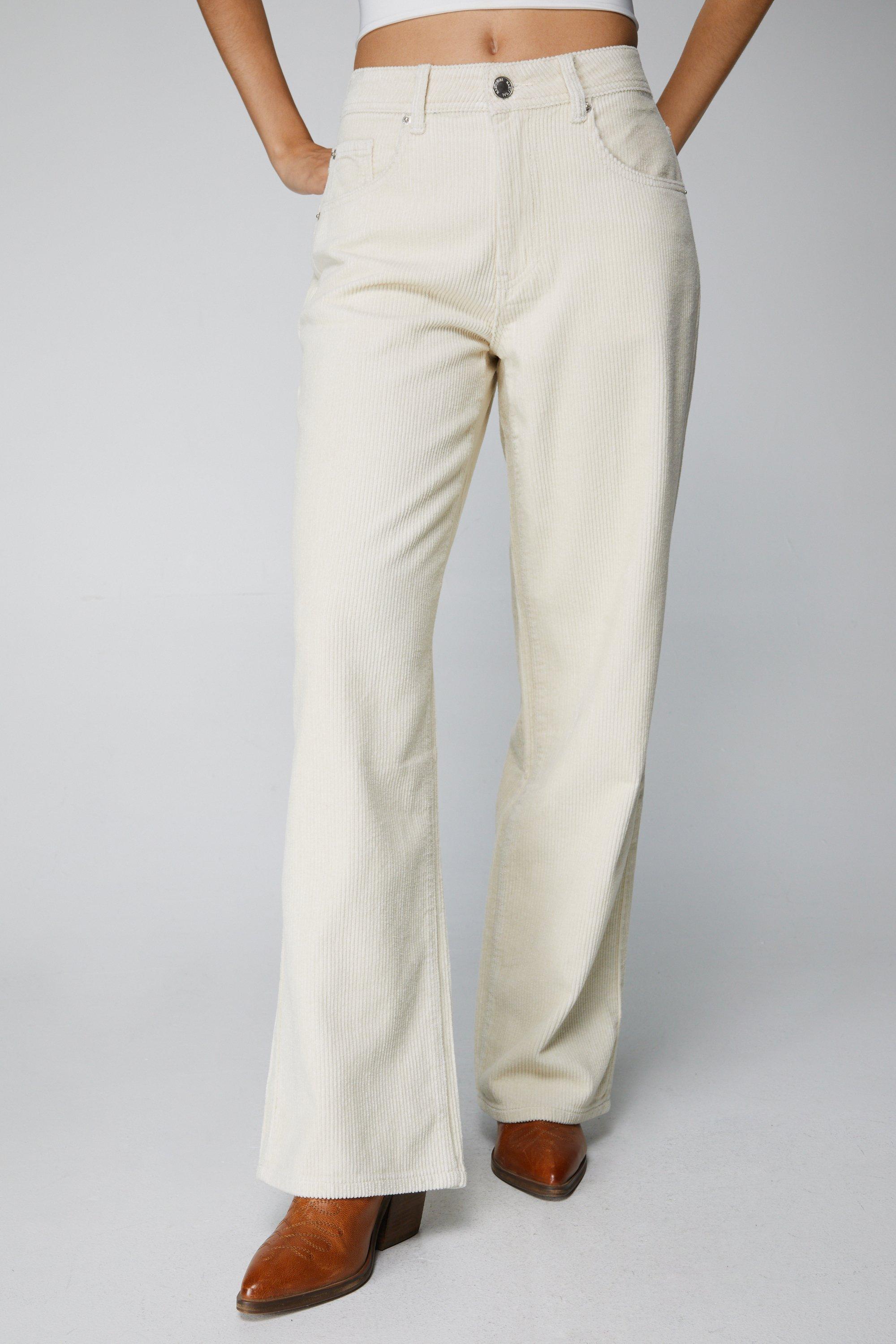 Straight leg corduroy pants hot sale women