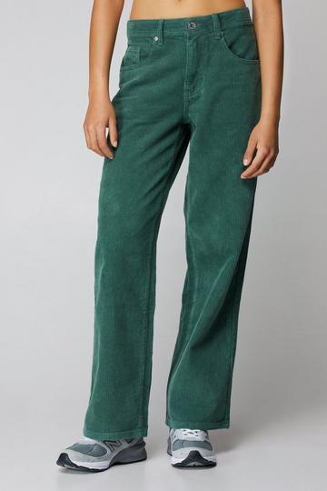 Corduroy Straight Leg Pants khaki