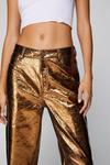 NastyGal Metallic Crackle Faux Leather Trousers thumbnail 3