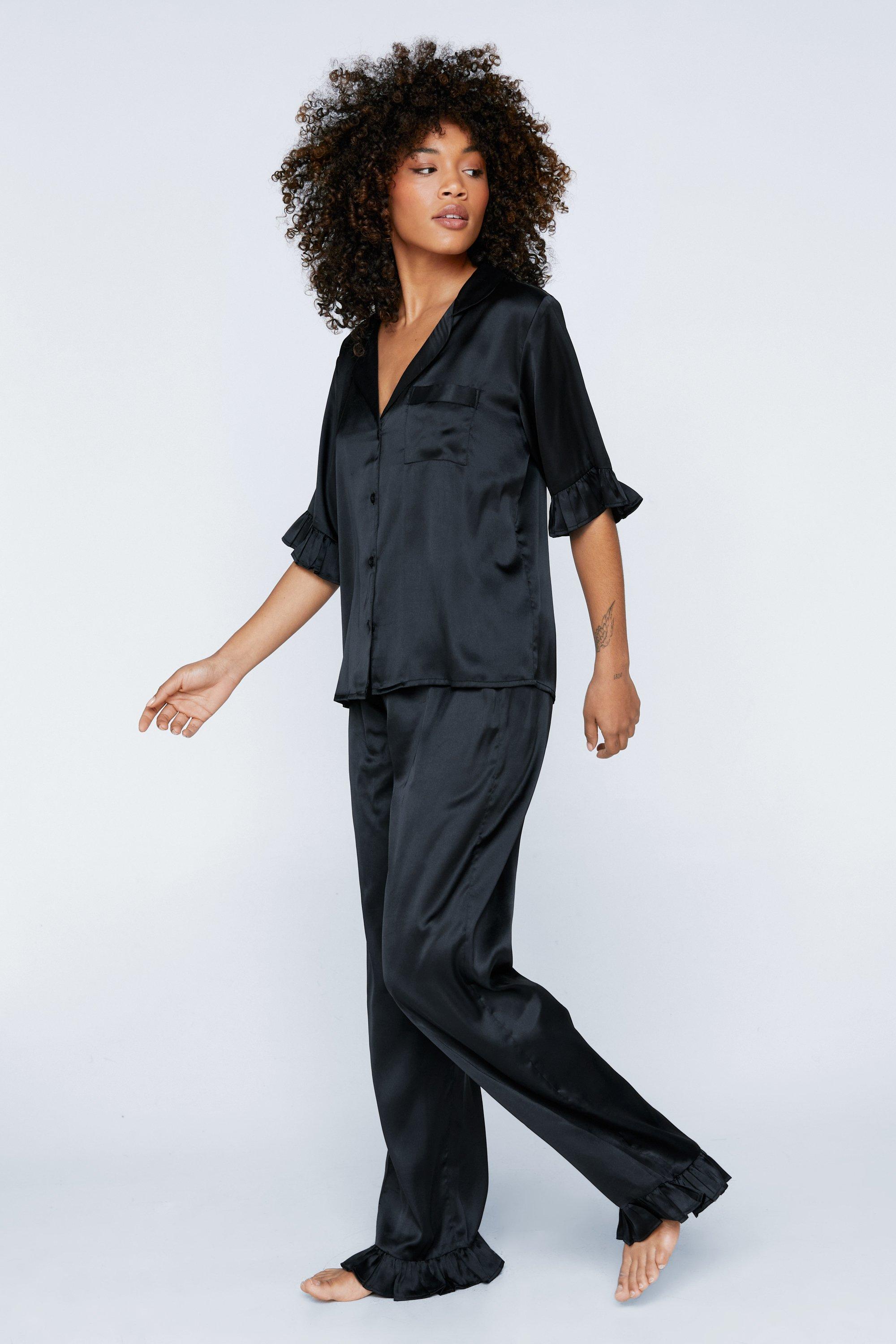 Ruffle pajamas womens sale