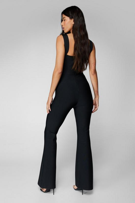 NastyGal Bandage Cut Out Flare Jumpsuit 4