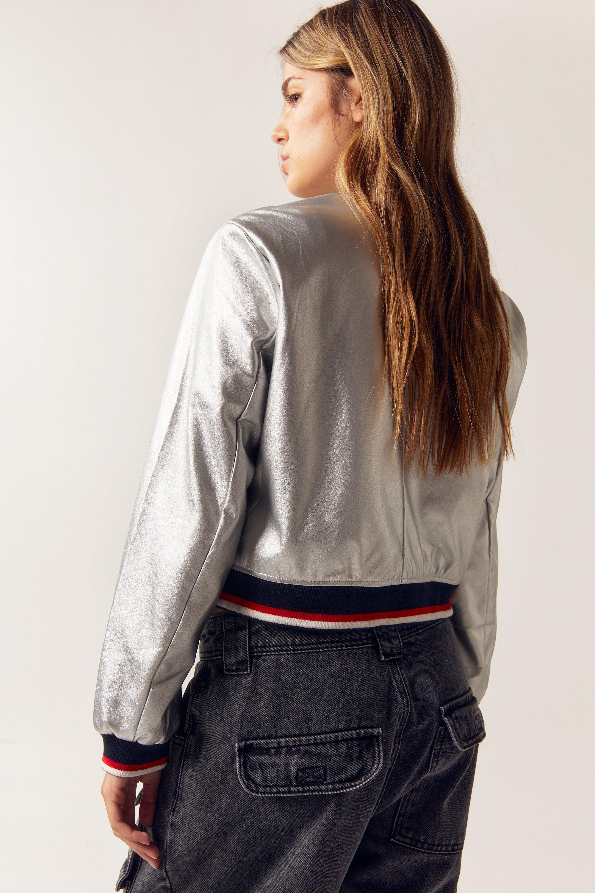 Boohoo on sale silver jacket