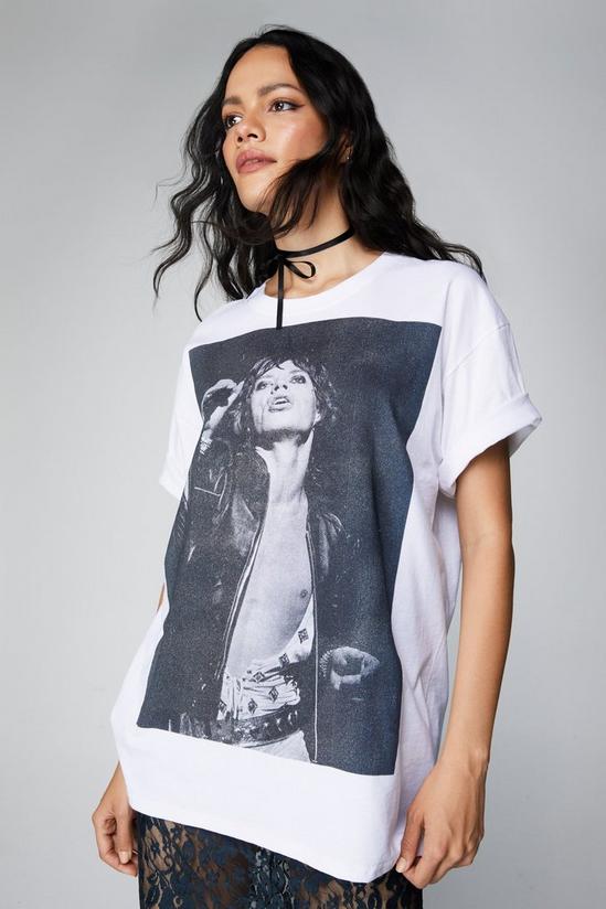 NastyGal Mick Jagger Oversized Graphic T-Shirt 3