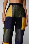 NastyGal Premium Real Leather And Suede Patchwork Pants thumbnail 3