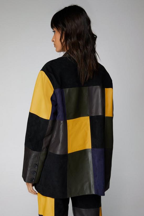 NastyGal Premium Real Leather And Suede Patchwork Jacket 4