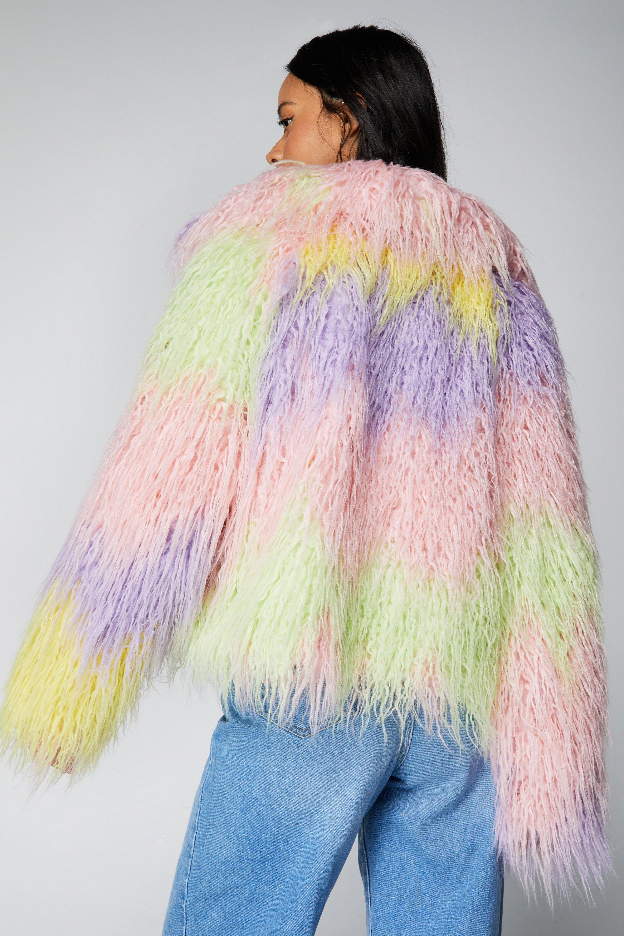 Faux fur ombre clearance jacket