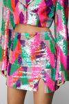 NastyGal Multicolor Patterned Sequin Mini Skirt thumbnail 4