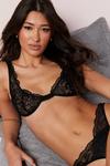NastyGal Lace Underwire V Thong 2pc Lingerie Set thumbnail 1