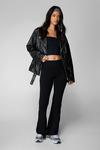NastyGal Jersey Pull On High Waist Flare Trousers thumbnail 1