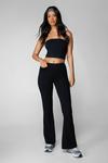 NastyGal Jersey Pull On High Waist Flare Trousers thumbnail 3