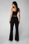 NastyGal Jersey Pull On High Waist Flare Trousers thumbnail 4