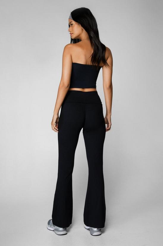 NastyGal Jersey Pull On High Waist Flare Trousers 4