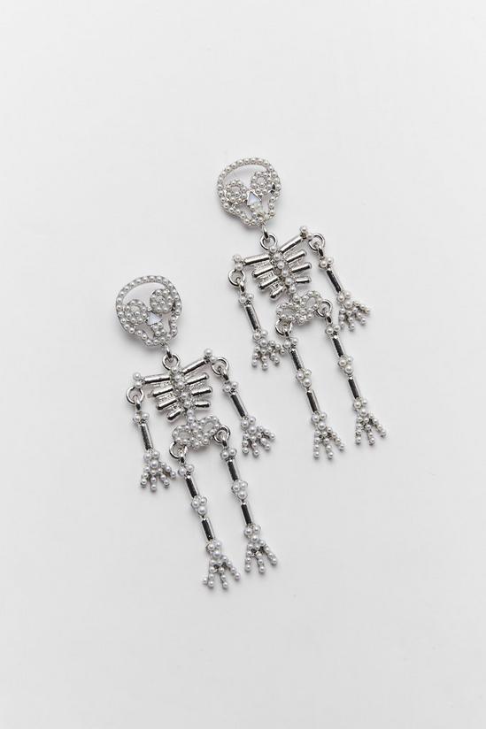 NastyGal Diamante Skeleton Earrings 3