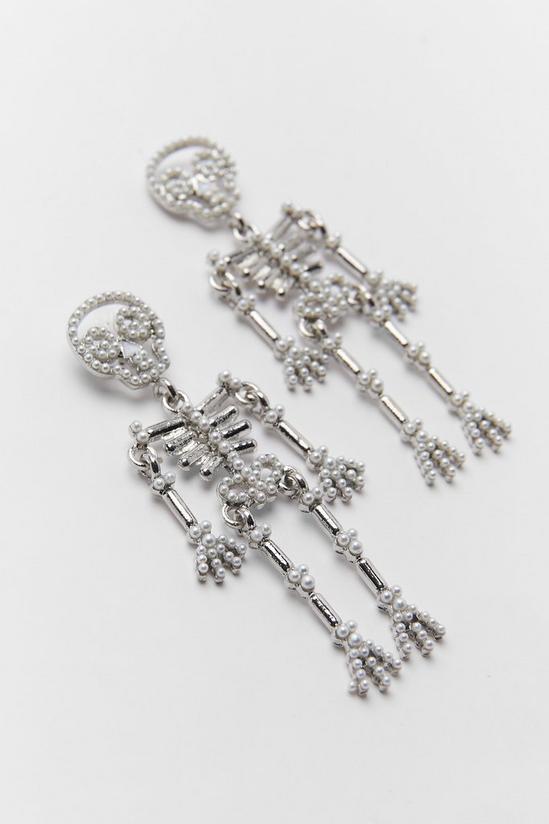 NastyGal Diamante Skeleton Earrings 4
